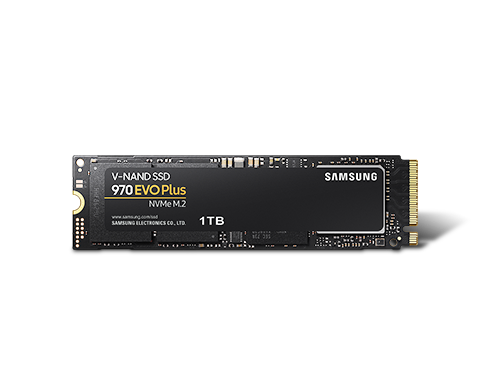 SAMSUNG 970 EVO PLUS M.2 2280 1TB PCIe Gen 3.0 x4, NVMe 1.3 V-NAND 3-bit MLC Internal Solid State Drive (SSD) MZ-V7S1T0B/AM