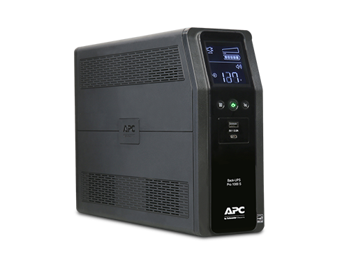 APC BR1000MS 1000 VA Pure SineWave 10 Outlets 2 USB Charging Ports Back-UPS Pro Battery Backup