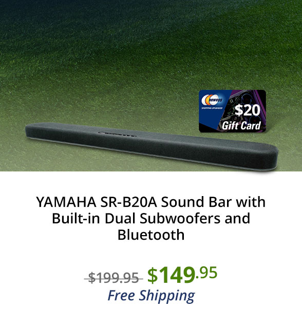 YAMAHA SR-B20A Sound Bar with Built-in Dual Subwoofers and Bluetooth