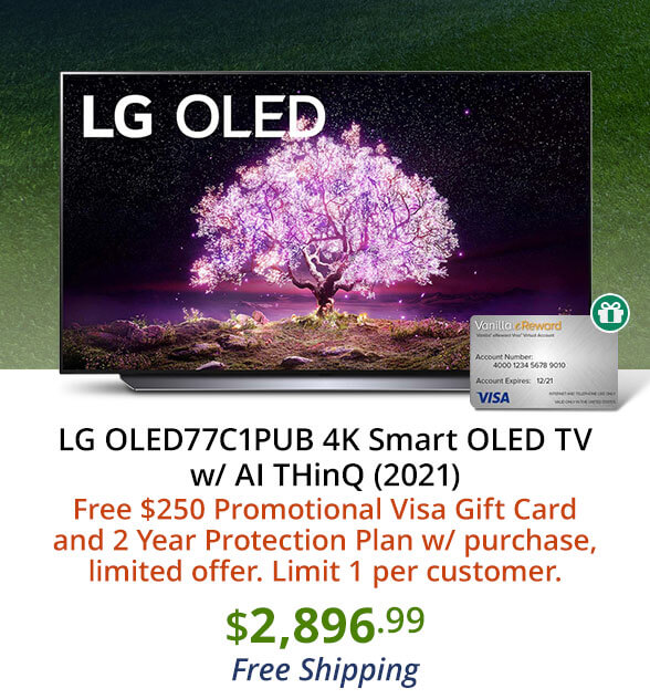 LG OLED77C1PUB 4K Smart OLED TV w/ AI THinQ (2021)