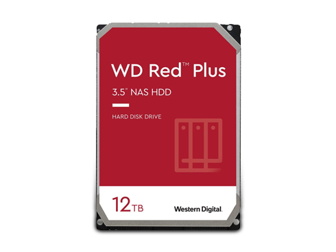 WD Red Plus 12TB NAS Hard Disk Drive - 7200 RPM Class SATA 6Gb/s, CMR, 256MB Cache, 3.5 Inch - WD120EFBX