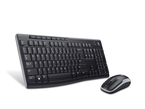 Logitech MK270 Wireless Keyboard and Mouse Combo 920-004536 - USB 2.0 RF Wireless Ergonomic Keyboard & Mouse