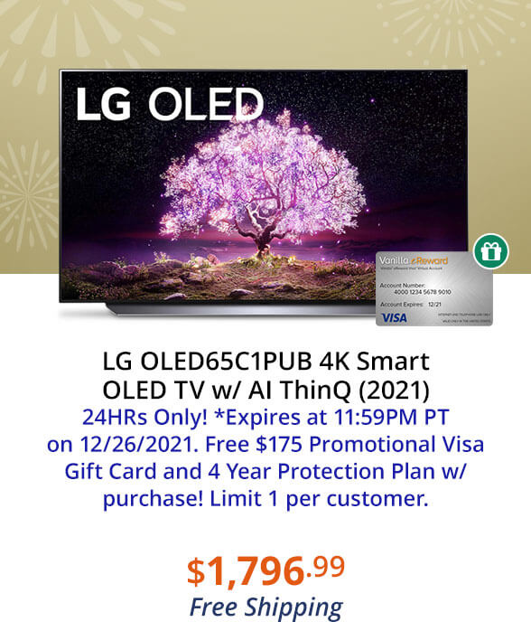 LG OLED65C1PUB 4K Smart OLED TV w/ AI ThinQ (2021)