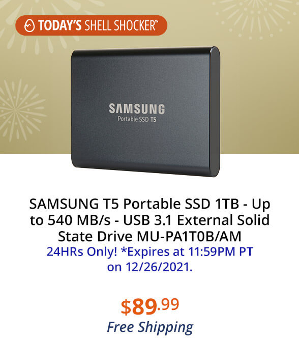 SAMSUNG T5 Portable SSD 1TB - Up to 540 MB/s - USB 3.1 External Solid State Drive MU-PA1T0B/AM