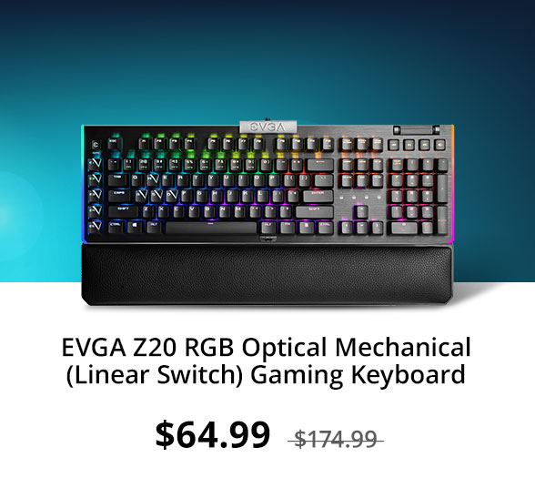 EVGA Z20 RGB Optical Mechanical (Linear Switch) Gaming Keyboard