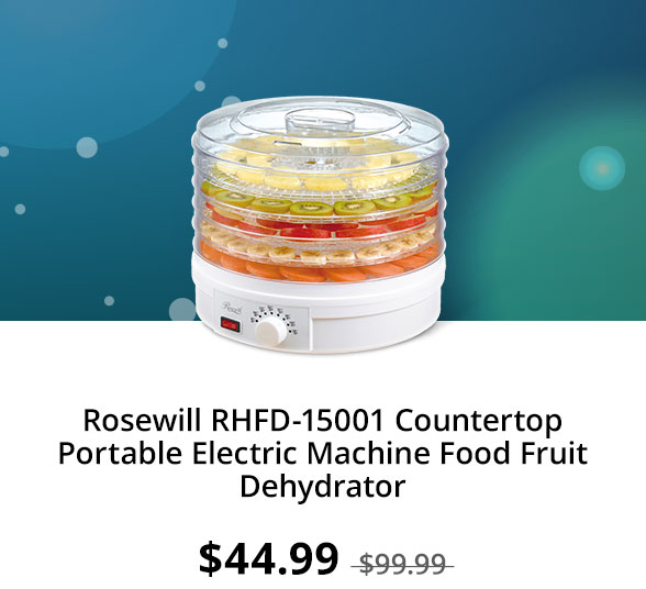 Rosewill RHFD-15001 Countertop Portable Electric Machine Food Fruit Dehydrator