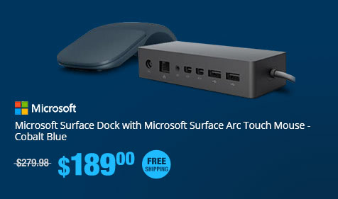 Microsoft Surface Dock with Microsoft Surface Arc Touch Mouse - Cobalt Blue