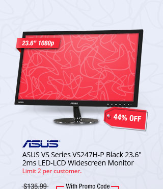 ASUS VS Series VS247H-P Black 23.6" 2ms LED-LCD Widescreen Monitor
