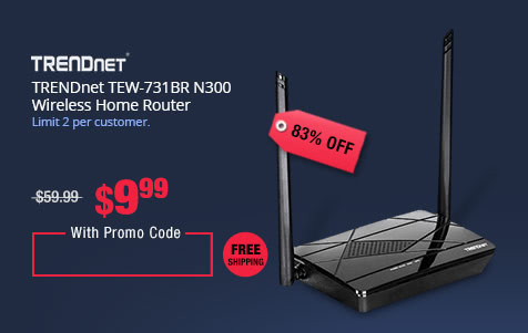 TRENDnet TEW-731BR N300 Wireless Home Router