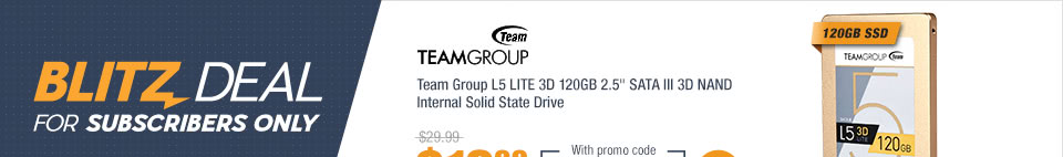 BLITZ DEAL -- Team Group L5 LITE 3D 120GB 2.5" SATA III 3D NAND Internal Solid State Drive