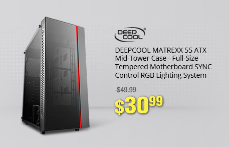 DEEPCOOL MATREXX 55 ATX Mid-Tower Case - Full-Size Tempered Motherboard SYNC Control RGB Lighting System