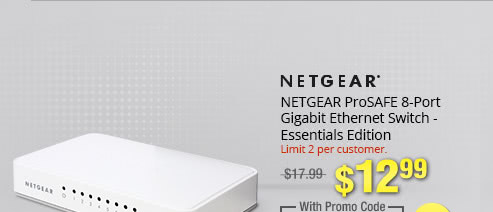 NETGEAR ProSAFE 8-Port Gigabit Ethernet Switch - Essentials Edition
