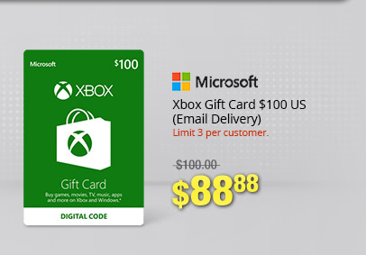 Xbox Gift Card $100 US (Email Delivery)
