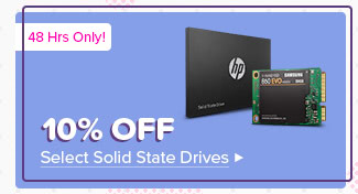 10% Off Select Solid State Drives*