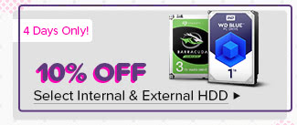 10% Off Select Internal & External Hard Drives*