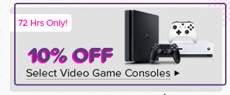 10% Off Select Video Game Consoles*