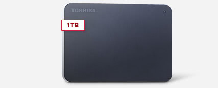 Toshiba Canvio Basics 1TB Portable External Hard Drive USB 3.0, Black