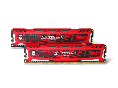 Ballistix Sport LT 16GB (2 x 8GB) DDR4 3200 (PC4 25600) Desktop Memory, BLS2K8G4D32AESEK