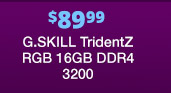 G.SKILL TridentZ RGB 16GB DDR4 3200
