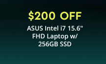 $200 OFF ASUS Intel i7 15.6" FHD Laptop w/ 256GB SSD