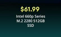 $61.99 Intel 660p Series M.2 2280 512GB SSD