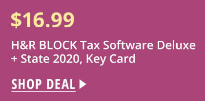 $17.99 H&R BLOCK Tax Software Deluxe + State 2020, Key Card