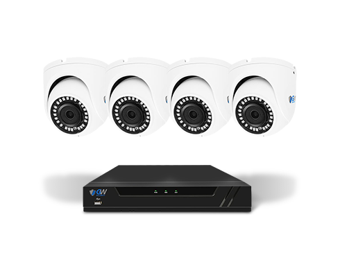 GW Security 4K 8 Channel NVR Security Camera System w/ 1TB HDD, 4 x 4K IP PoE 8MP Turret Cameras