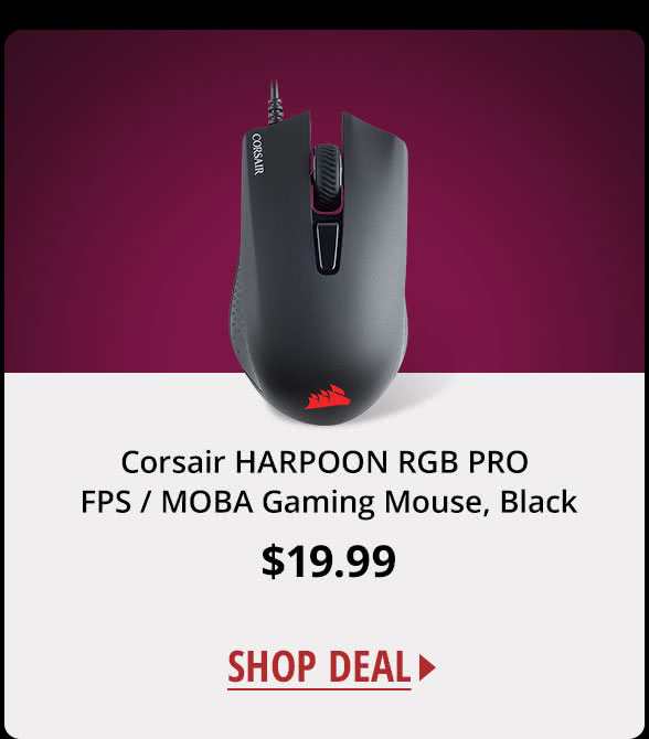 Corsair HARPOON RGB PRO FPS / MOBA Gaming Mouse, Black