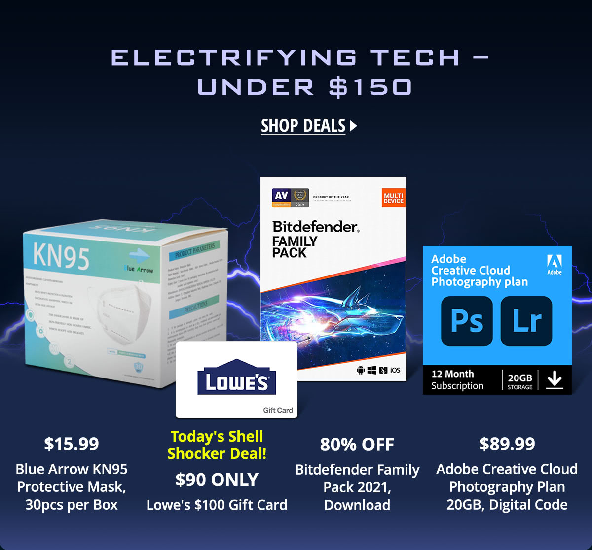 Electrifying Tech Under $150