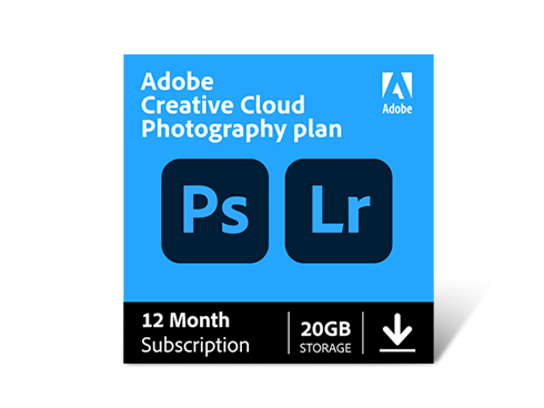 Adobe Creative Cloud Photography Plan 20GB (1-User) (1-Year Subscription) Digital Code for Mac, Windows