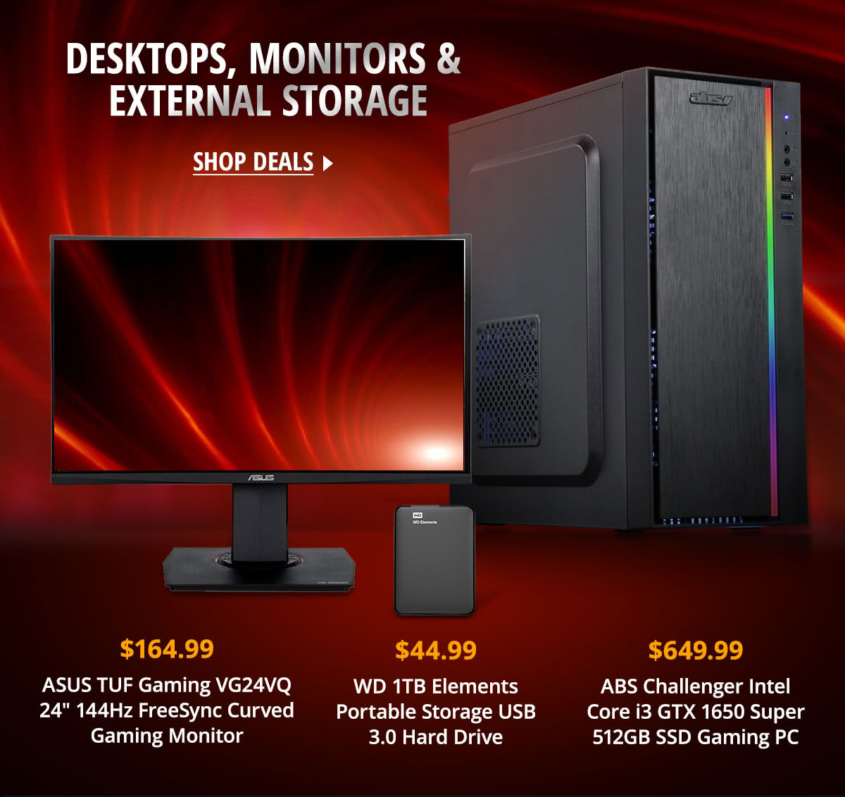 Desktops, Monitors & External Storage