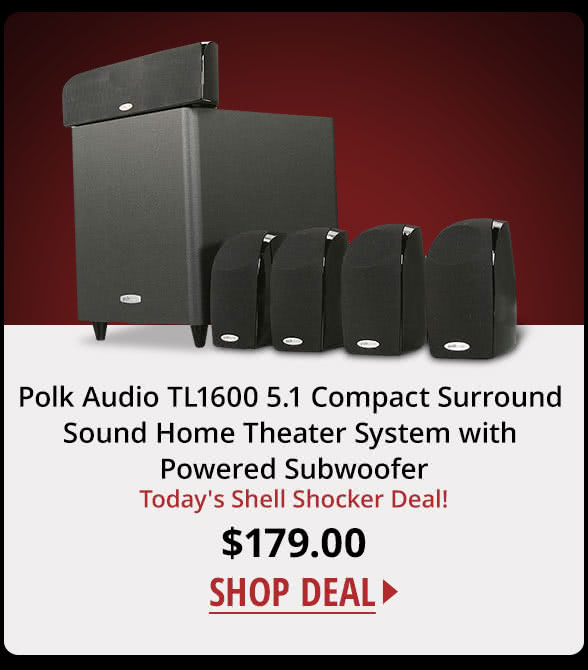 Polk Audio TL1600 5.1 Compact Surround Sound Home Theater System with Powered Subwoofer