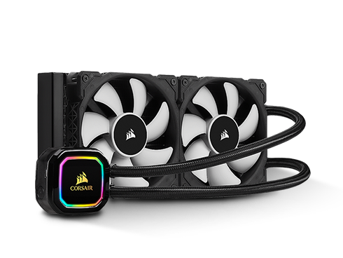 CORSAIR iCUE H100i RGB PRO XT, 240mm Radiator, Dual 120mm PWM Fans, Software Control, Liquid CPU Cooler