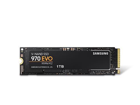 SAMSUNG 970 EVO M.2 2280 1TB PCIe Gen3. X4, NVMe 1.3 64L V-NAND 3-bit MLC Internal Solid State Drive