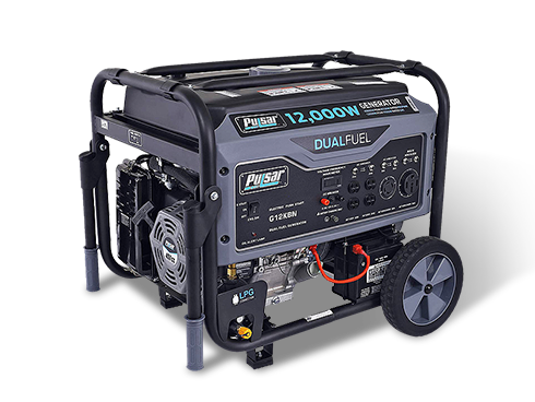 Pulsar G12KBN Heavy Duty Portable Dual Fuel Generator - 9500 Rated Watts & 12000 Peak Watts