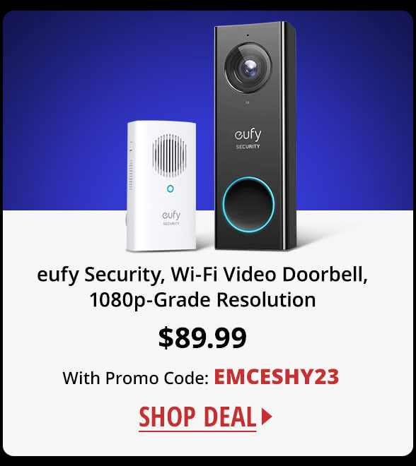 eufy Security, Wi-Fi Video Doorbell, 1080p-Grade Resolution