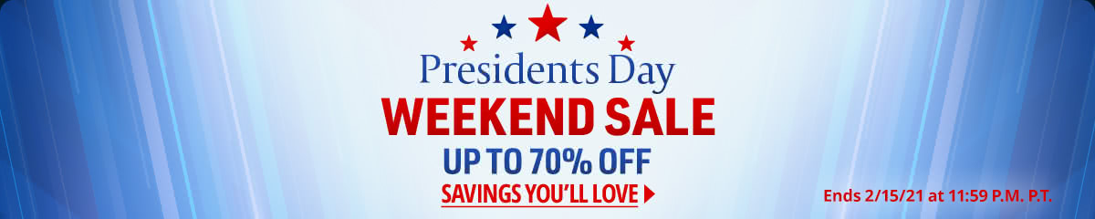 Presidents Day Weekend Sale