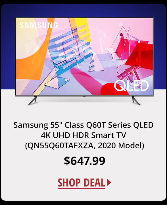 Samsung 55" Class Q60T Series QLED 4K UHD HDR Smart TV (QN55Q60TAFXZA, 2020 Model)