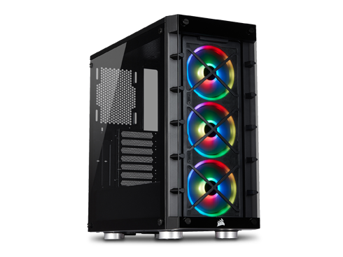Corsair Crystal iCUE 465X RGB Black Steel Plastic Tempered Glass ATX Mid Tower Computer Case