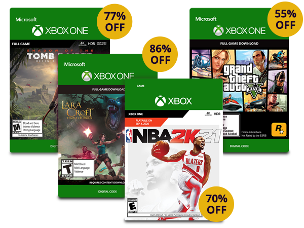 UP TO 86% OFF XBOX GAMES*