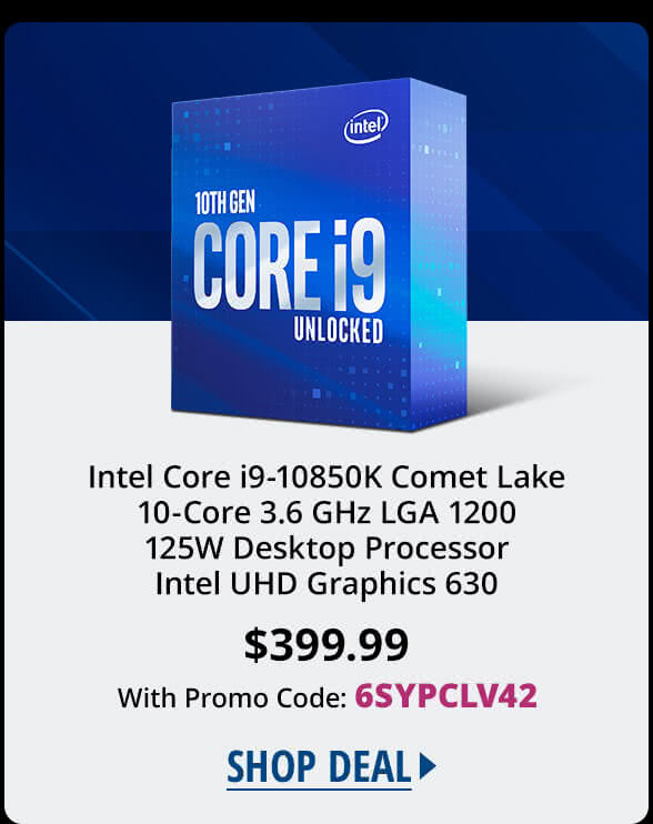 Intel Core i9-10850K Comet Lake 10-Core 3.6 GHz LGA 1200 125W Desktop Processor Intel UHD Graphics 630