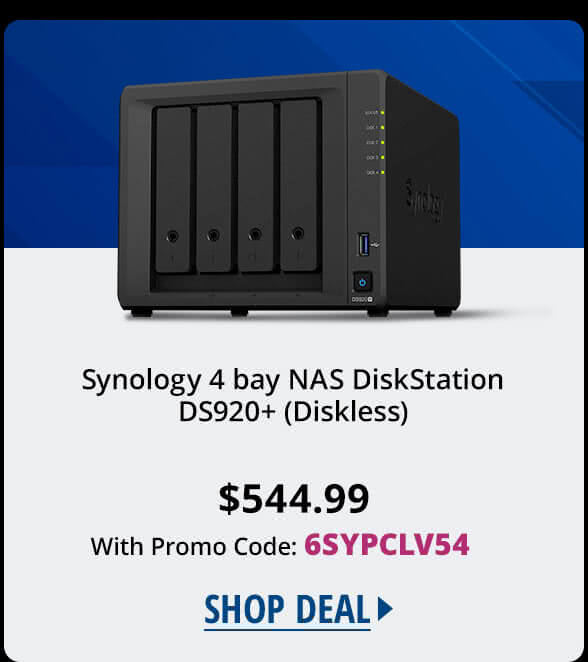 Synology 4 bay NAS DiskStation DS920+ (Diskless)