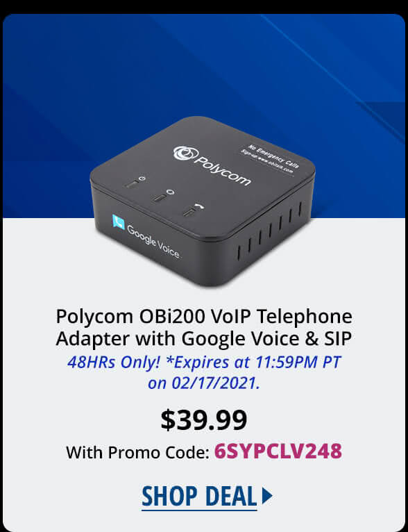 Polycom OBi200 VoIP Telephone Adapter with Google Voice & SIP