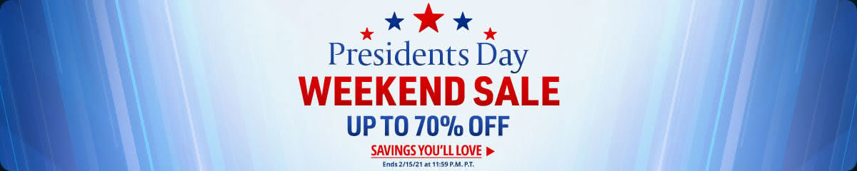 Presidents Day Weekend Sale