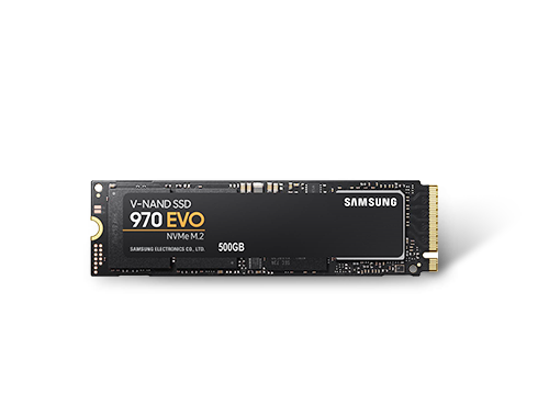 SAMSUNG 970 EVO M.2 2280 500GB PCIe Gen3. X4, NVMe 1.3 V-NAND 3-bit MLC Internal Solid State Drive