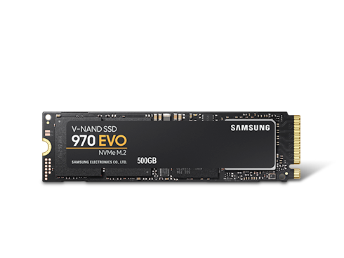 SAMSUNG 970 EVO M.2 2280 500GB PCIe Gen3. X4, NVMe 1.3 V-NAND 3-bit MLC Internal Solid State Drive