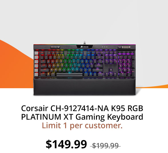 Corsair CH-9127414-NA K95 RGB PLATINUM XT Gaming Keyboard