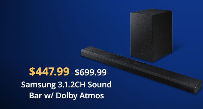 $447.99 Samsung 3.1.2CH Sound Bar w/ Dolby Atmos