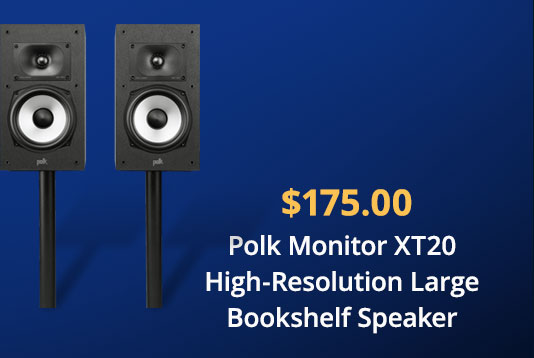 $175.00 Polk Monitor XT20 High-Resolution Large Bookshelf Speaker