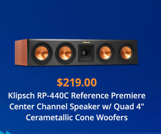 Klipsch RP-440C Reference Premiere Center Channel Speaker w/ Quad 4" Cerametallic Cone Woofers